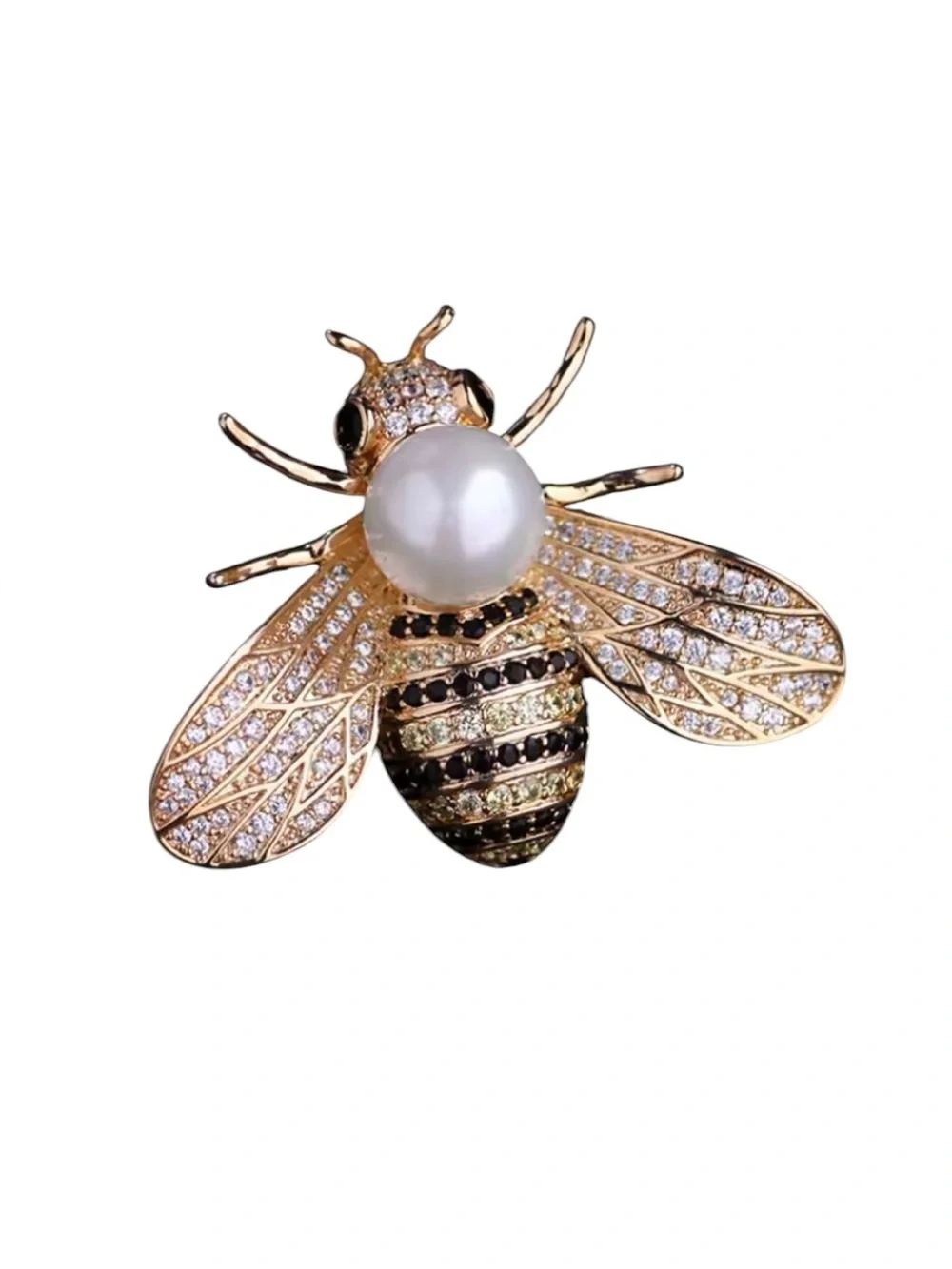 Animal Queen bees unique pearls Gold and Silver Bee Brooch
